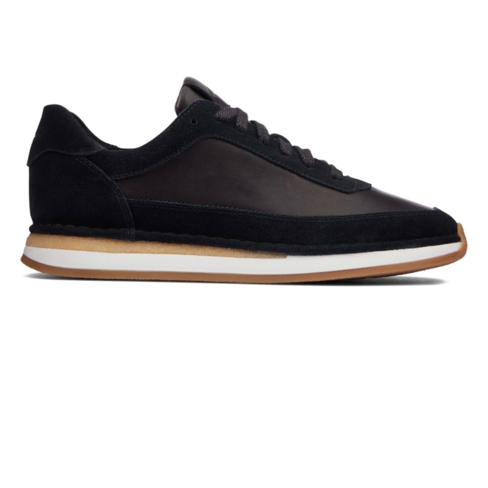 Clarks Black Craft Run Lace-Up Suede Sneakers in Size 7 - so comfy!